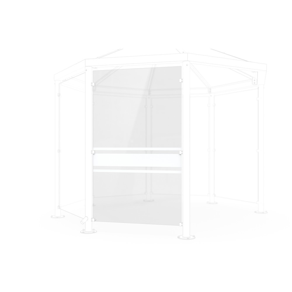 Product afbeelding: Zijwand voor rookpaviljoen, 8-hoekig, Glasdecor 02