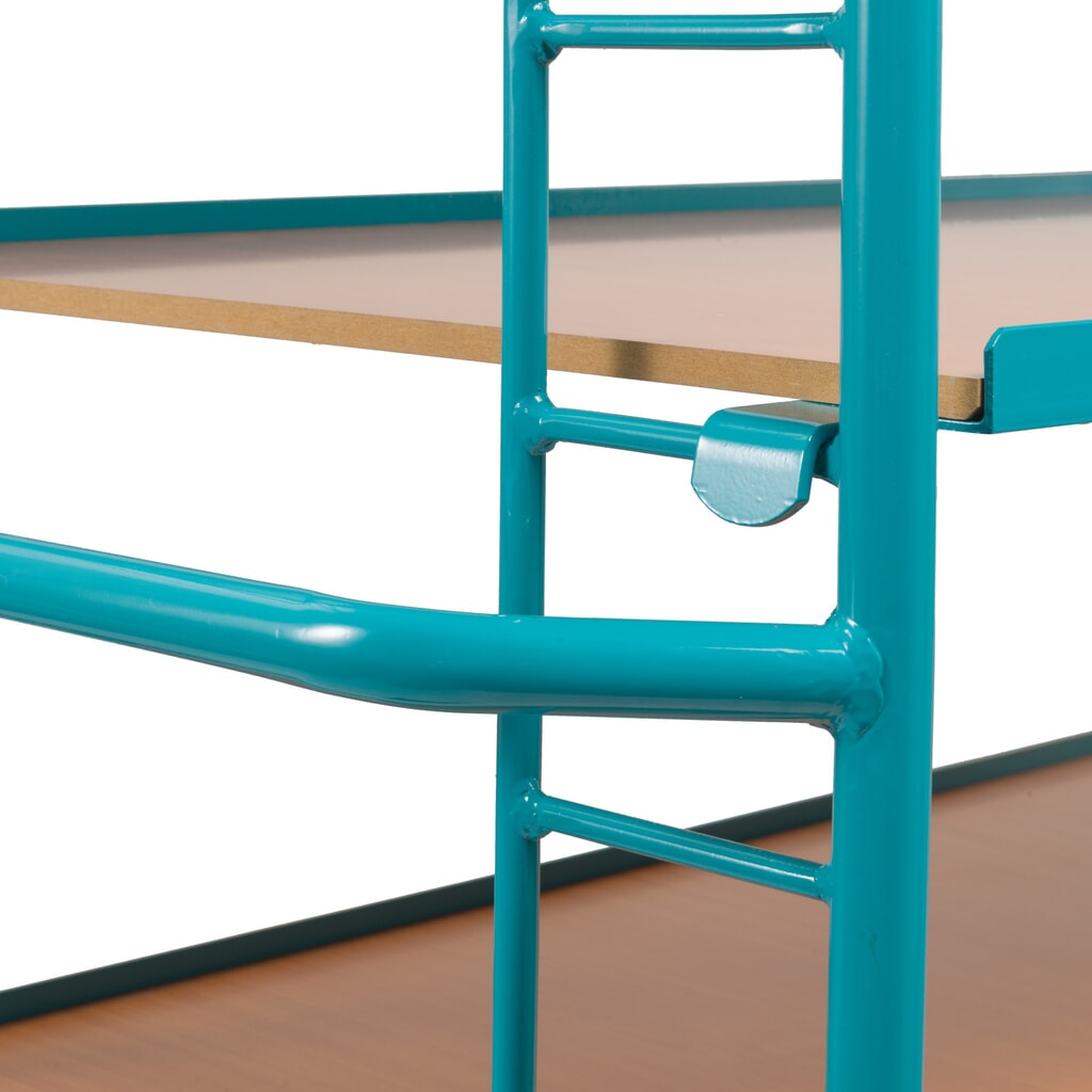 Etagenwagen Ameise®, 3 variable Holzböden à 1.615 x 635 mm, mit Zentralbremse Produktabbildung Nr. 2: Etagenwagen Ameise®, 3 variable Holzböden à 1.615 x 635 mm, mit Zentralbremse
