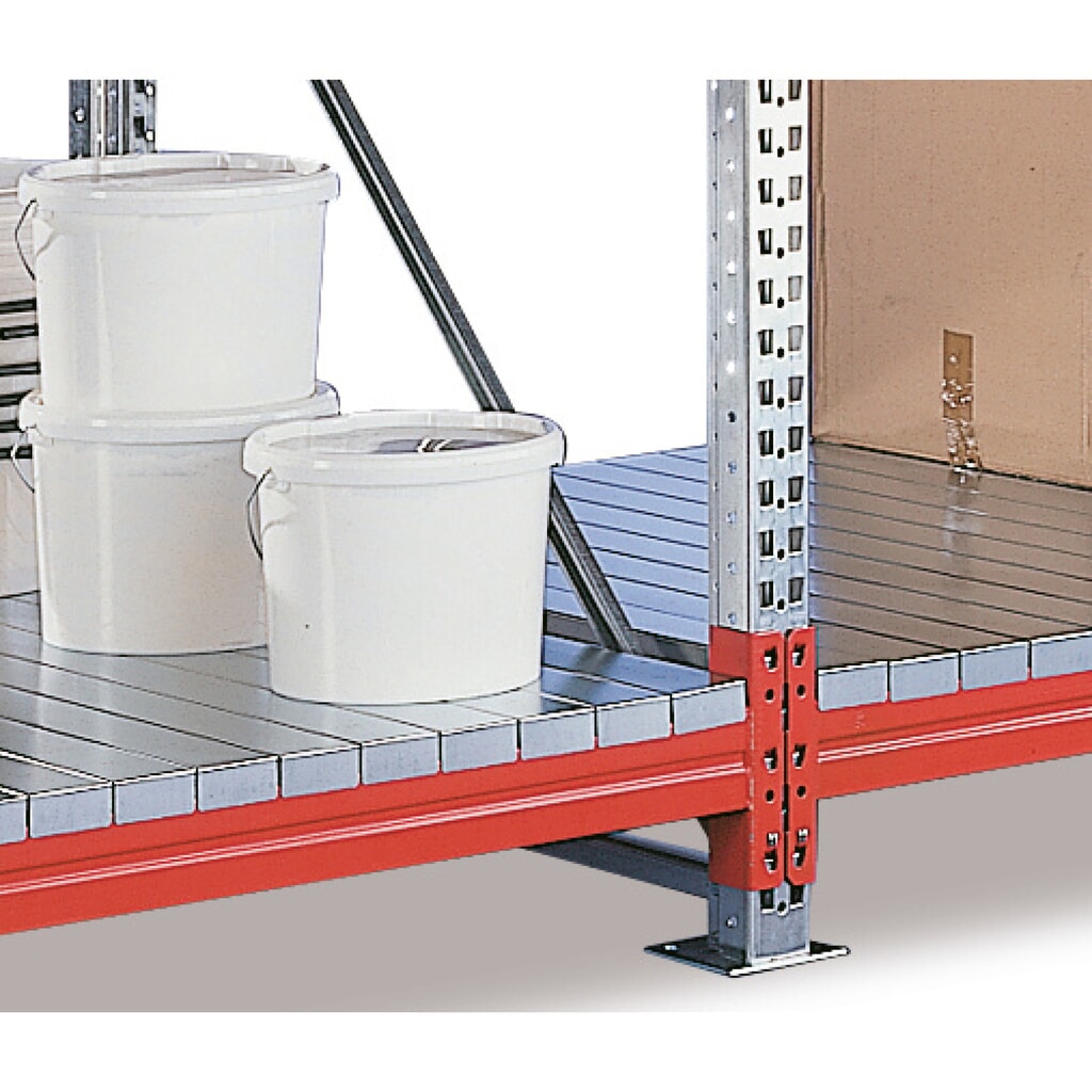 Produktabbildung: Zusatzebene für META Weitspannregal, mit Stahlpaneelen, BxT 1.825 x 800 mm