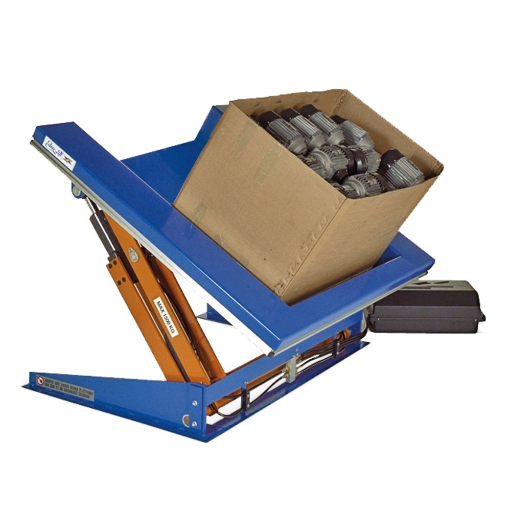 Číslo obrázku produktu 3: Zvedací naklápěcí zařízení EdmoLift® s U plošinou, š×h 1 050 – 1200 mm, nosnost 1500 kg