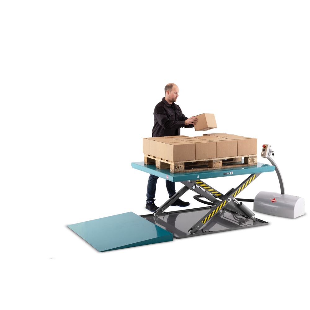 Číslo obrázku produktu 4: Zvedací plošina Ameise® s nájezdovým klínem, nosnost 1000 kg, plošina cca 1450 x 1140 mm