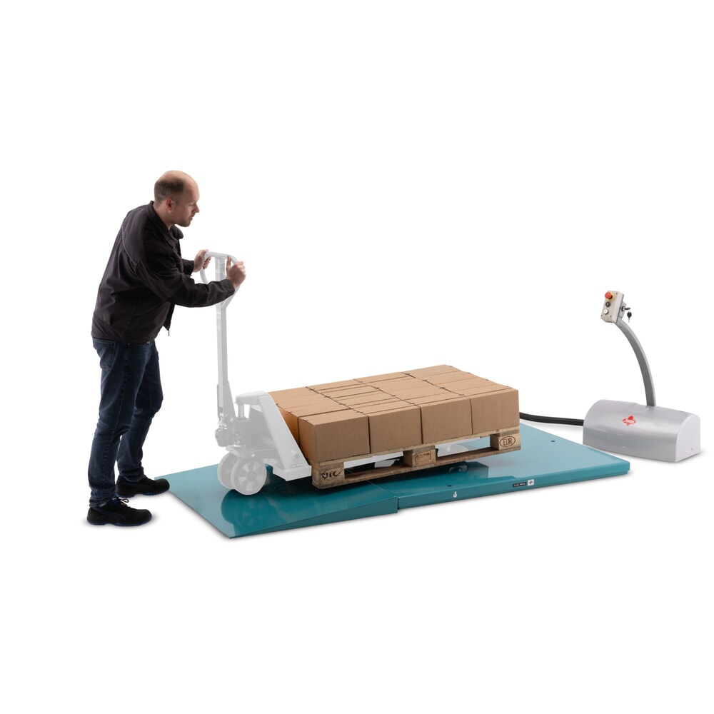 Číslo obrázku produktu 8: Zvedací plošina Ameise® s nájezdovým klínem, nosnost 1000 kg, plošina cca 1450 x 1140 mm