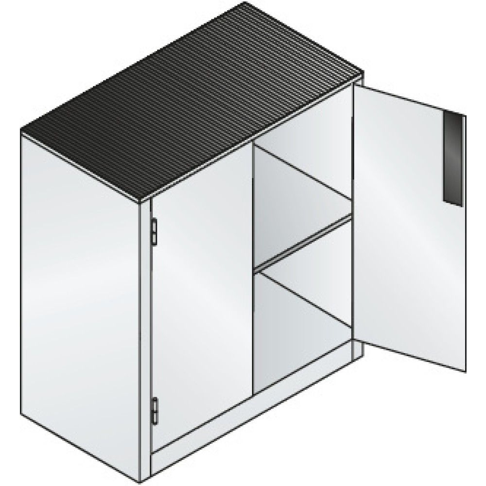 Productafbeelding nr. 4: Zwaarlastkast met opensl. deuren, cap. 700 kg, 100x93x50cm, lichtgrijs, lichtblauw