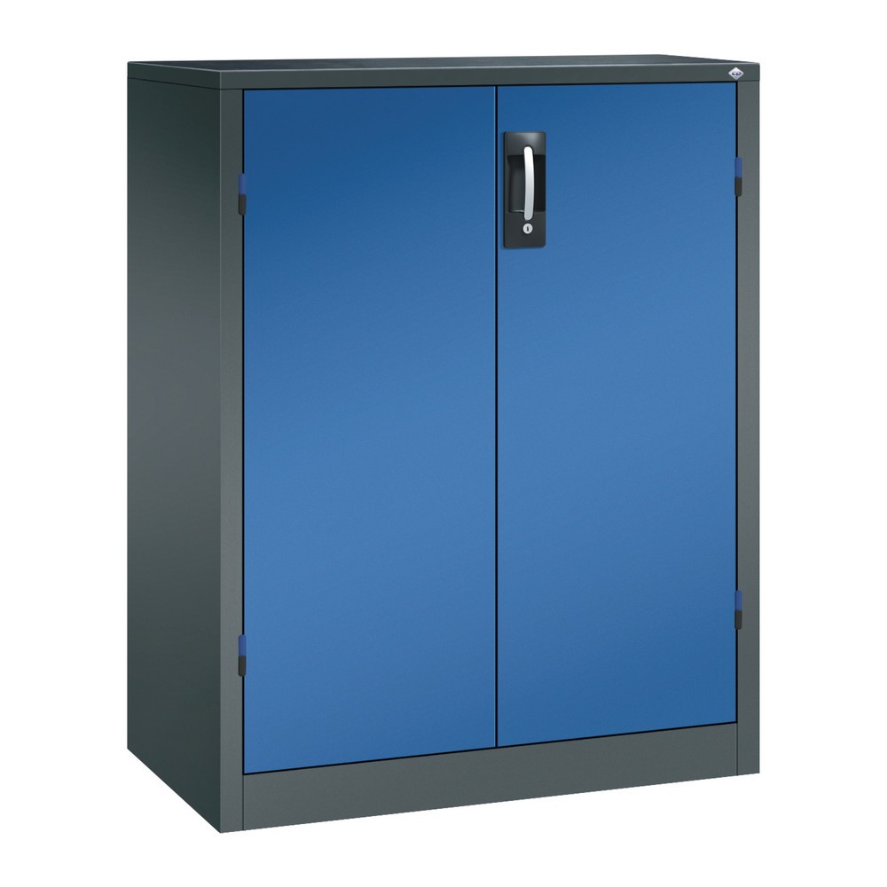 Product afbeelding: Zwaarlastkast met opensl. deuren, cap. 700 kg, 120x93x50cm, antracietgrijs, gentiaanblauw
