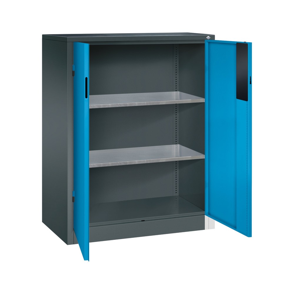 Productafbeelding nr. 5: Zwaarlastkast met opensl. deuren, cap. 700 kg, 120x93x50cm, antracietgrijs, lichtblauw
