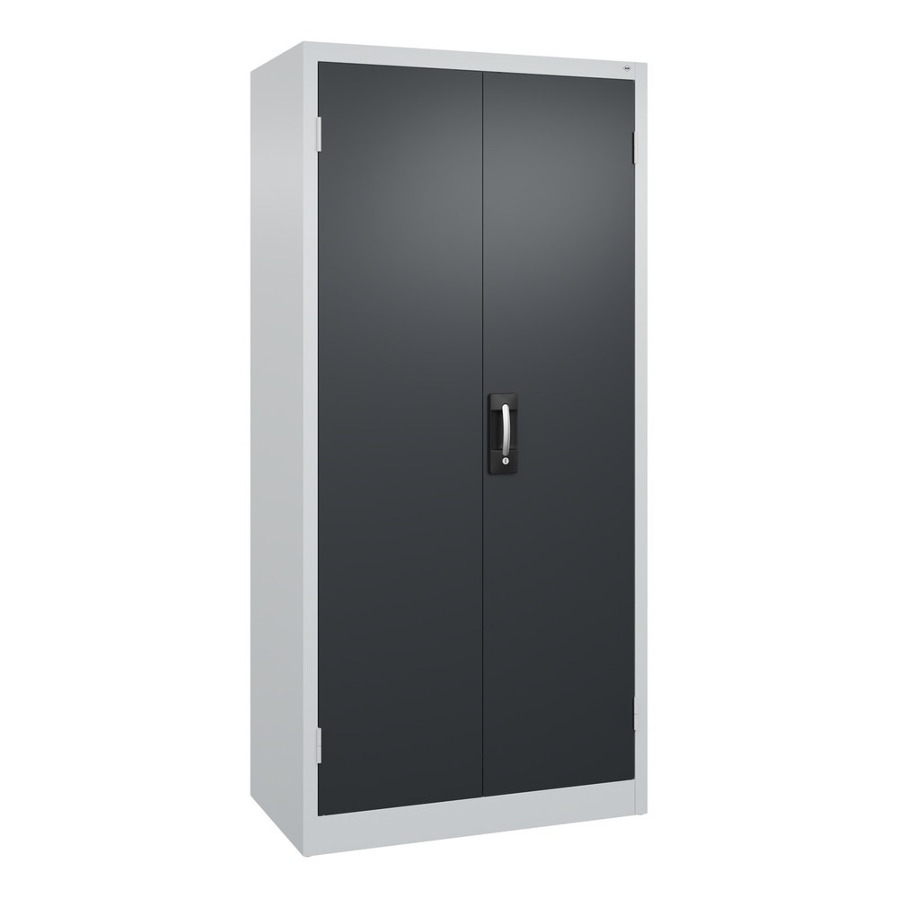 Product afbeelding: Draaideurkast, cap. 700 kg, 195x93x50cm, lichtgrijs, zwartgrijs