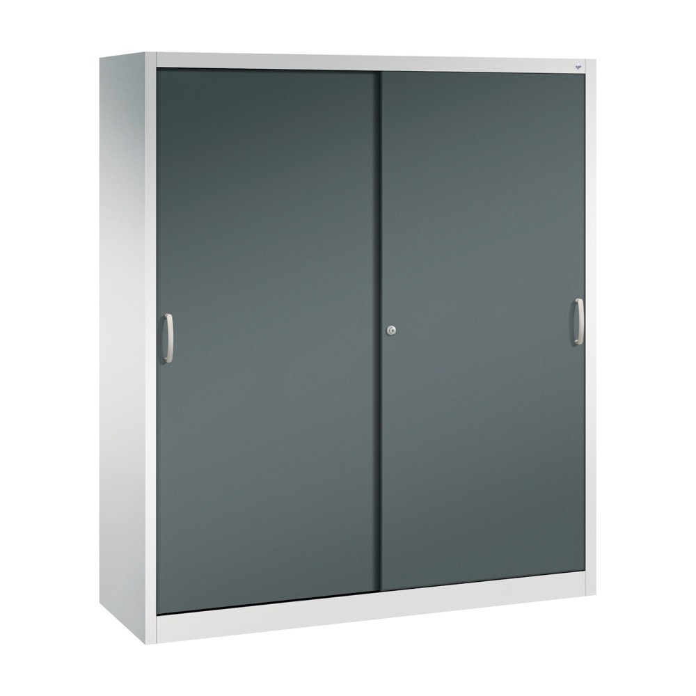 Product afbeelding: Zwarelast-schuifdeurenkast C+P, hxbxd 1.950 x 1.600 x 500 mm, lichtgrijs, antracietgrijs