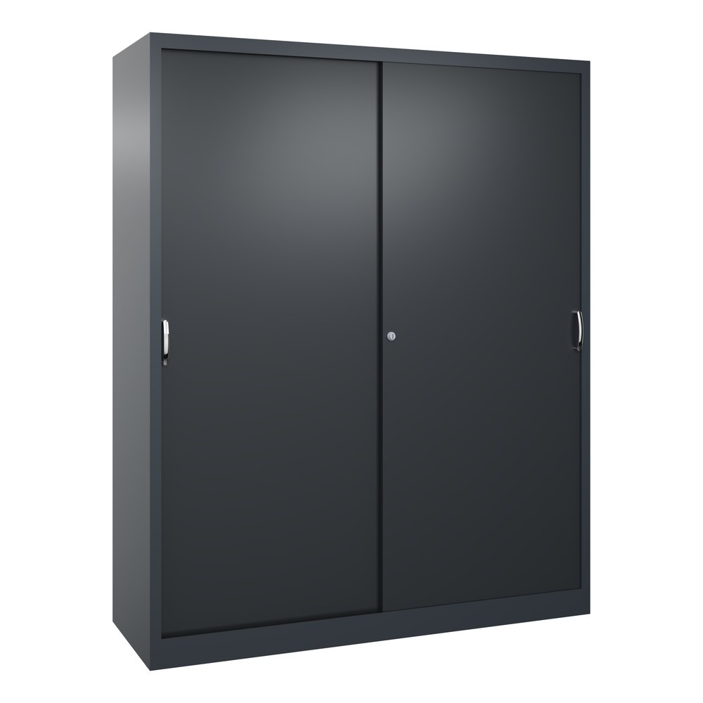 Product afbeelding: Zwarelast-schuifdeurenkast C+P, hxbxd 1.950 x 1.600 x 500 mm, antracietgrijs, zwartgrijs