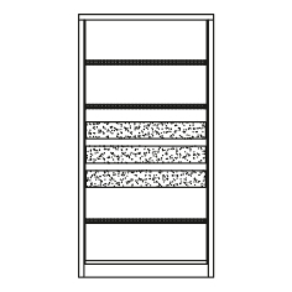 Productafbeelding nr. 6: Zwarelastkast PAVOY Premium, 3 legborden + laden 3x125 mm, lichtgrijs, lichtgrijs