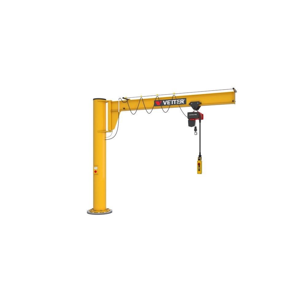 Productafbeelding nr. 4: Zwenkkraan VETTER® incl. elektrische takel LIFTKET, kolomuitvoering, lage constructie, incl. bevestigingsmateriaal, reikwijdte 3.000 mm, draagvermogen 250 kg