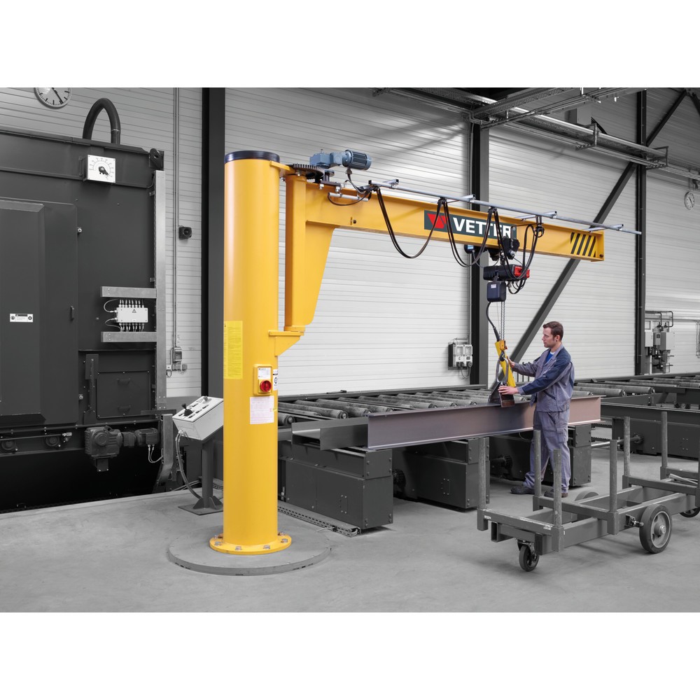 Productafbeelding nr. 5: Zwenkkraan VETTER® incl. elektrische takel LIFTKET, kolomuitvoering, lage constructie, incl. bevestigingsmateriaal, reikwijdte 3.000 mm, draagvermogen 250 kg