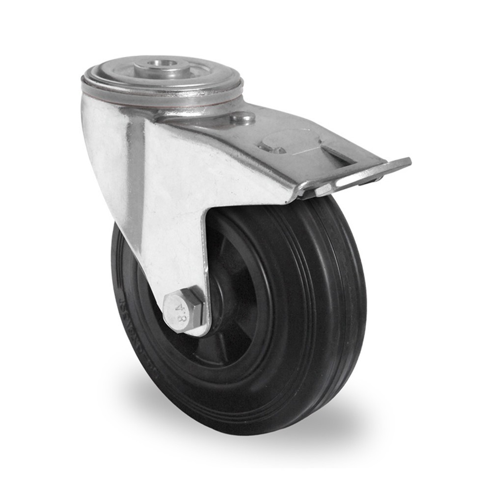 Product afbeelding: Zwenkwiel boutgat met volledige vastzetrem ø 80 mm serie P4S4 rollager