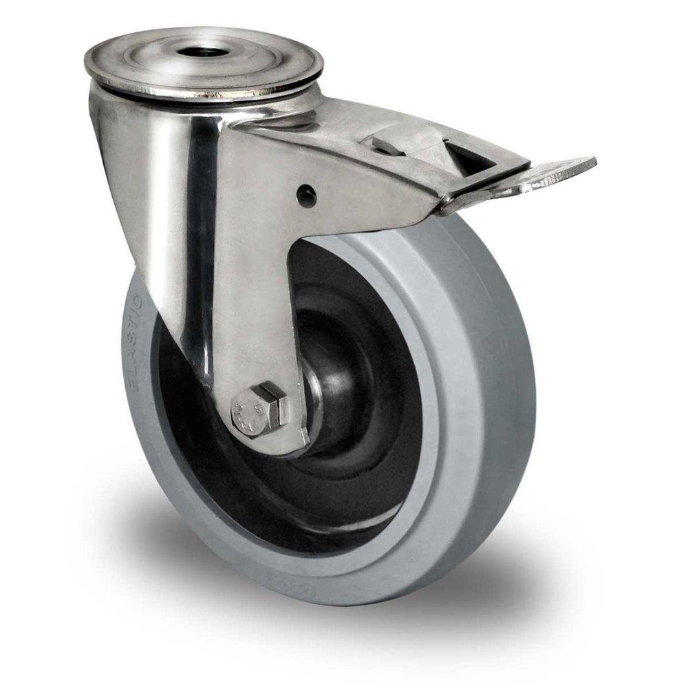 Product afbeelding: Zwenkwiel boutgat met volledige vastzetrem ø 100 mm serie R4E2 rollager roestvrij staal