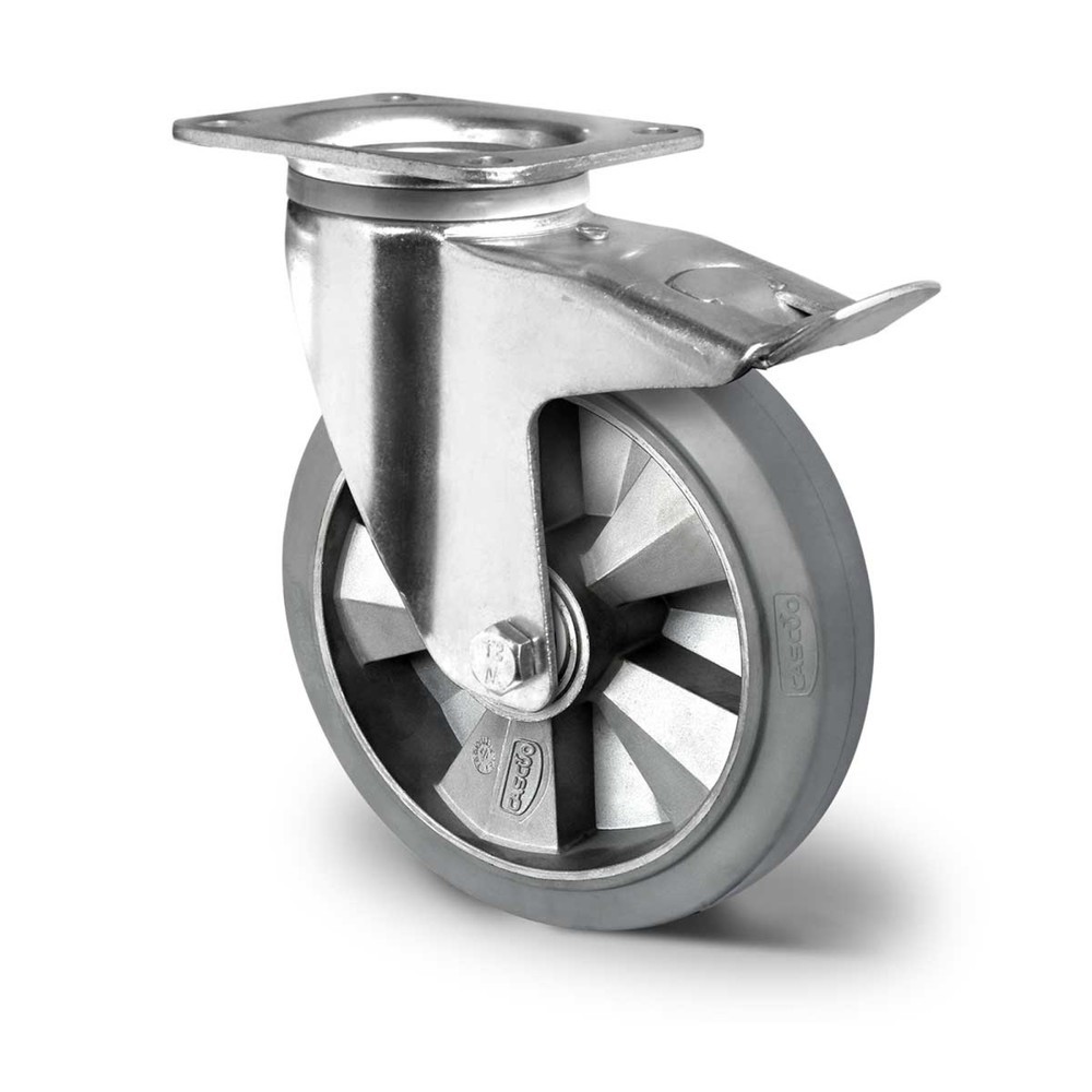 Product afbeelding: Zwenkwiel met volledige vastzetrem ø 125 mm serie BAF2 dubbele kogellager