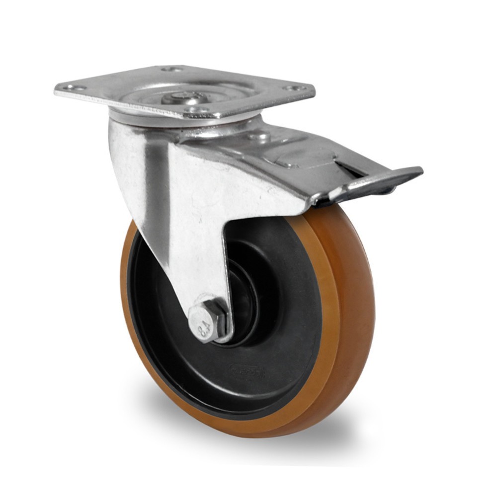 Product afbeelding: Zwenkwiel met volledige vastzetrem ø 100 mm serie N4B5 kogellager