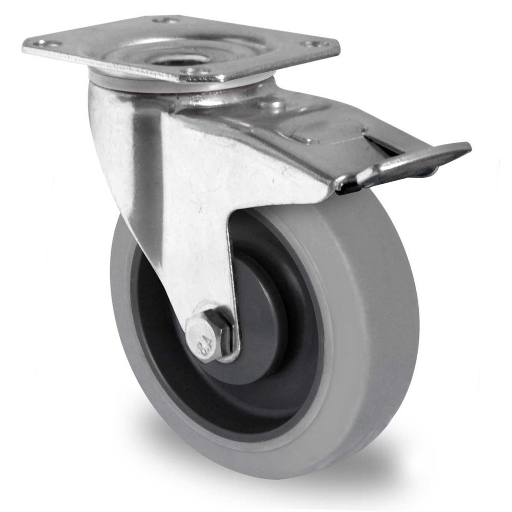 Product afbeelding: Zwenkwiel met volledige vastzetrem ø 100 mm serie P2D2 kogellager