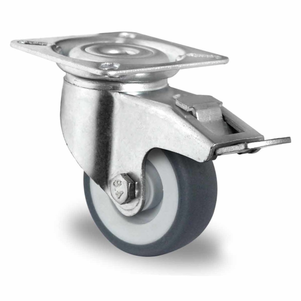 Product afbeelding: Zwenkwiel met volledige vastzetrem ø 50 mm serie P2T2 glijlager