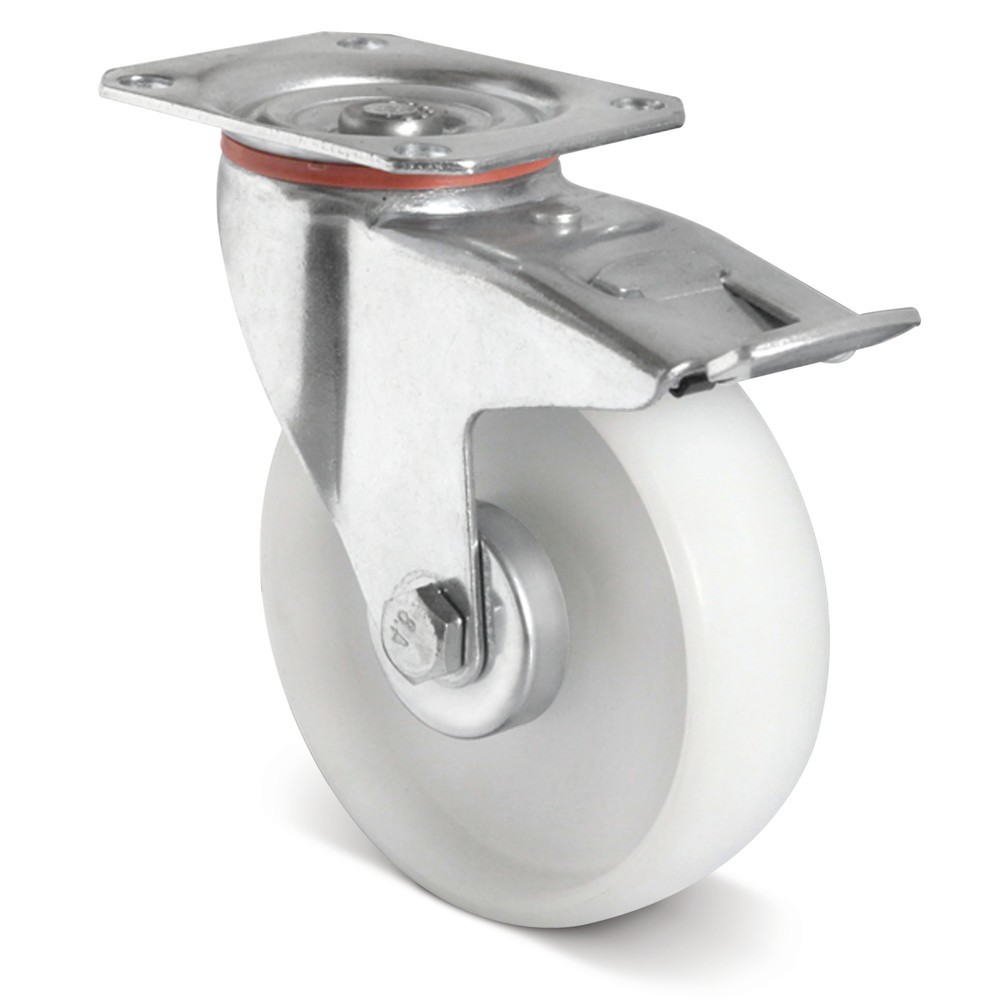 Product afbeelding: Zwenkwiel PP Basic, incl. vastzetrem, laat geen strepen achter, Ø x breedte 80 x 34 mm, cap. 80 kg