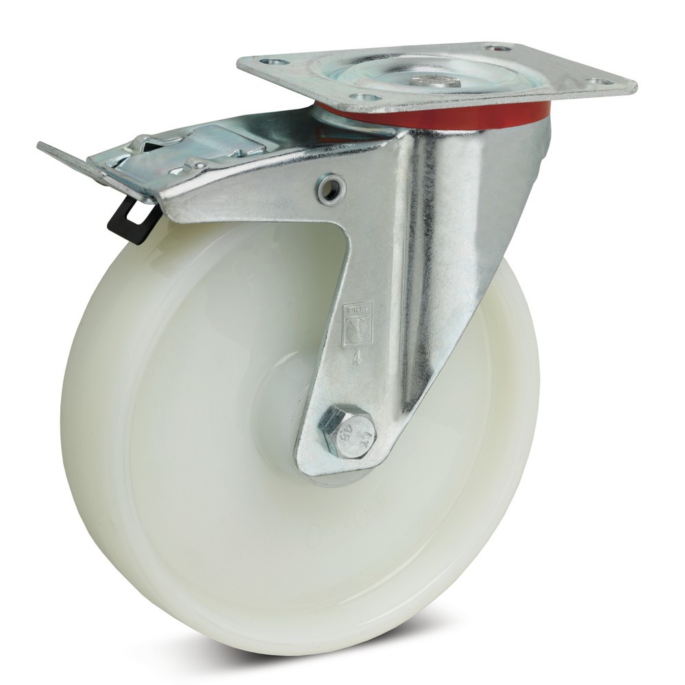 Product afbeelding: Zwenkwiel Wicke van polyamide, incl. vastzetrem, laat geen strepen achter, Ø x breedte 80 x 35 mm, cap. 150 kg