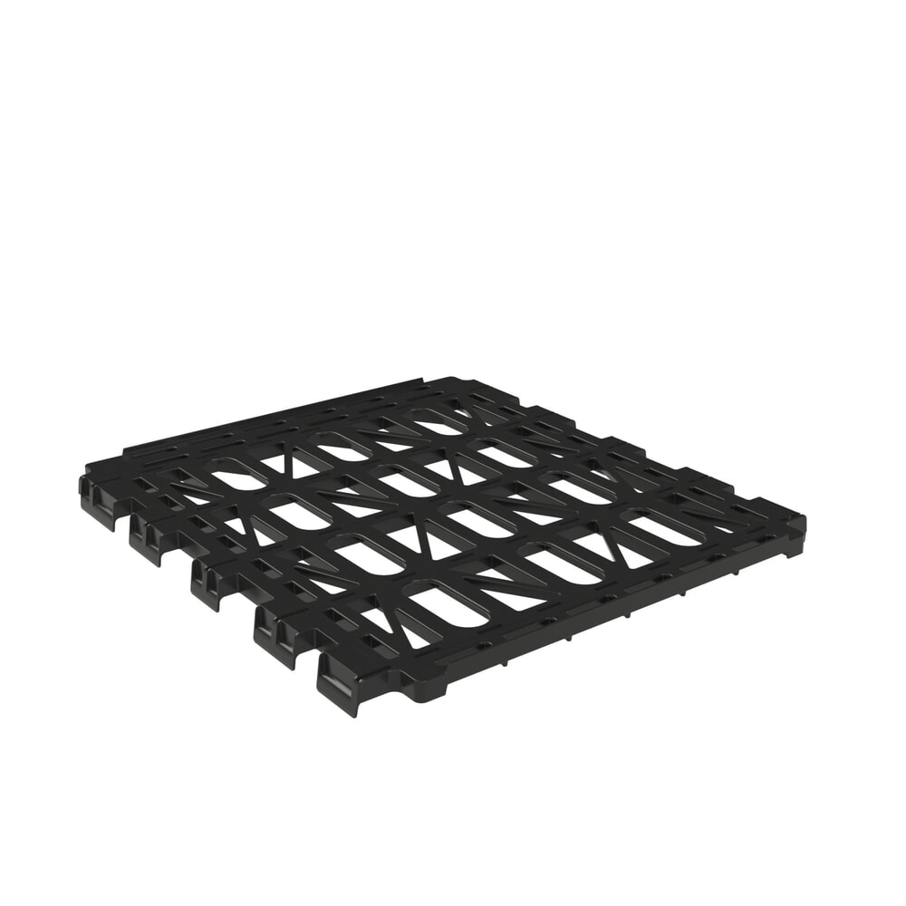 Produktabbildung: Zwischenboden für rolltainer® Rollbehälter aus Recycling-Kunststoff, schwarz, BxT 710 x 778 mm